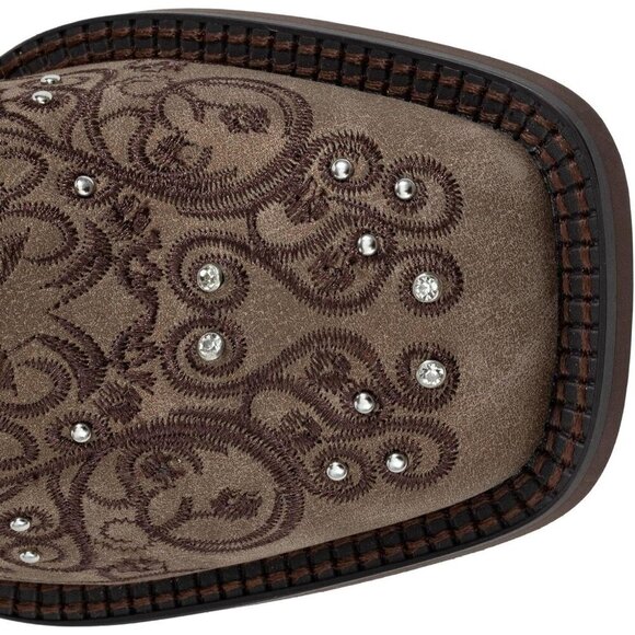 SheSole Womens Western Cowgirl Boots Square Toe Ladies Cowboy Boots Mid Calf - Picture 3 of 7